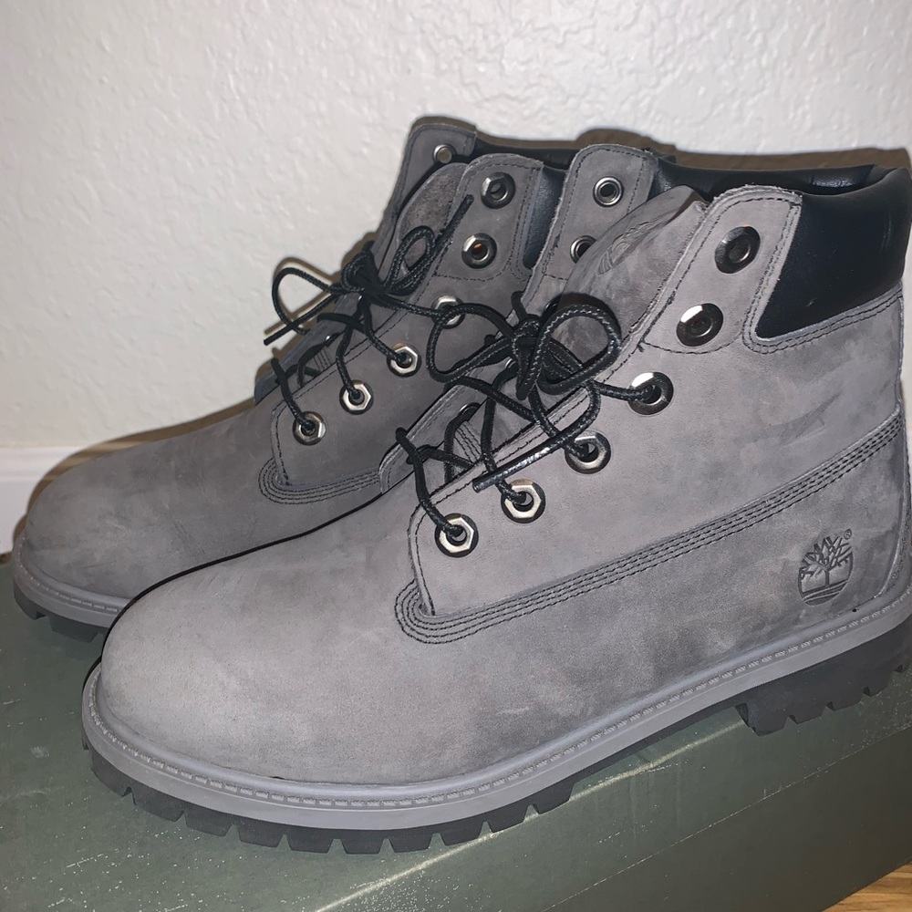 Grey Timberland Classic Boots